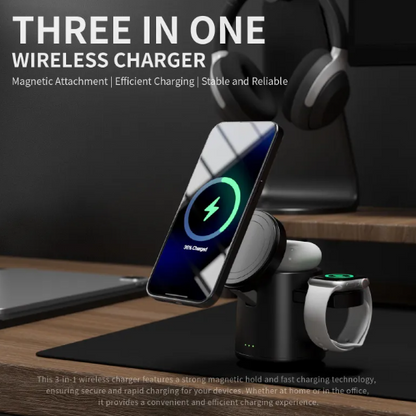 3-in-1 Magnetic Wireless Charger · 15W